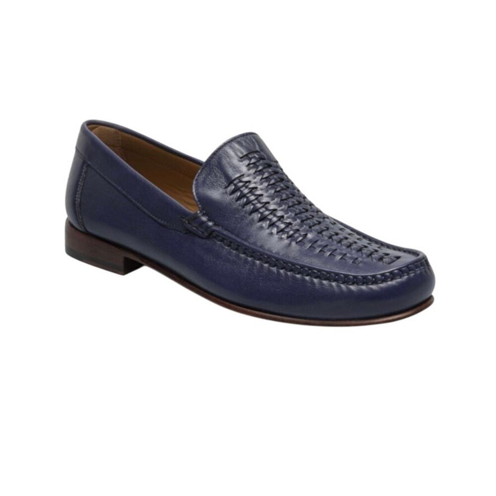 FLORSHEIM Beaufort Moc Toe Weave Loafer Men 8.5 Blue Business Classic Timeless - Picture 2 of 12